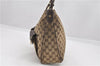 Authentic GUCCI Abbey Shoulder Hand Bag GG Canvas Leather 153025 Brown 1872G