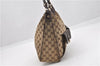 Authentic GUCCI Abbey Shoulder Hand Bag GG Canvas Leather 153025 Brown 1872G