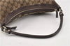 Authentic GUCCI Abbey Shoulder Hand Bag GG Canvas Leather 153025 Brown 1872G