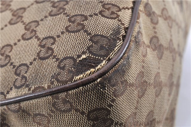 Authentic GUCCI Abbey Shoulder Hand Bag GG Canvas Leather 153025 Brown 1872G