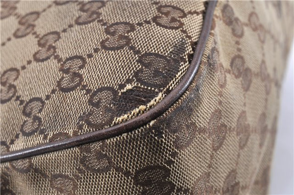 Authentic GUCCI Abbey Shoulder Hand Bag GG Canvas Leather 153025 Brown 1872G