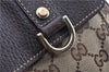 Authentic GUCCI Abbey Shoulder Hand Bag GG Canvas Leather 153025 Brown 1872G