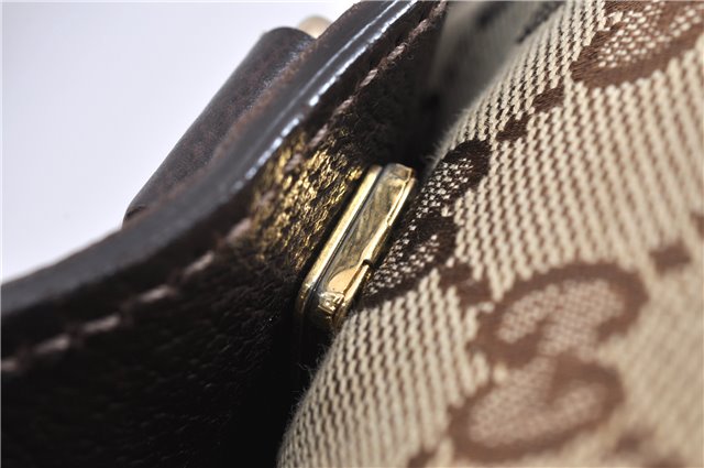 Authentic GUCCI Abbey Shoulder Hand Bag GG Canvas Leather 153025 Brown 1872G