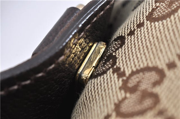 Authentic GUCCI Abbey Shoulder Hand Bag GG Canvas Leather 153025 Brown 1872G
