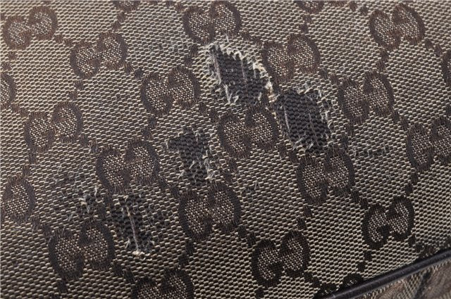 Authentic GUCCI Abbey Shoulder Hand Bag GG Canvas Leather 153025 Brown 1872G