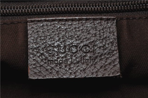 Authentic GUCCI Abbey Shoulder Hand Bag GG Canvas Leather 153025 Brown 1872G