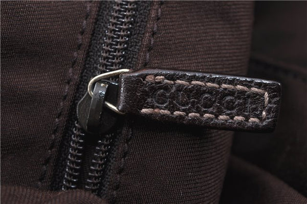 Authentic GUCCI Abbey Shoulder Hand Bag GG Canvas Leather 153025 Brown 1872G