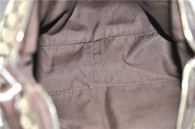 Authentic GUCCI Abbey Shoulder Hand Bag GG Canvas Leather 153025 Brown 1872G