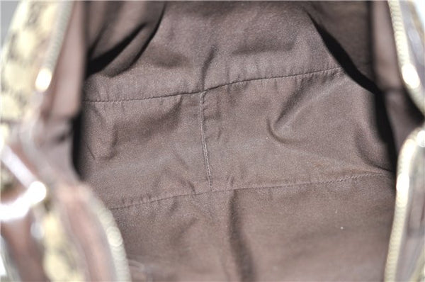 Authentic GUCCI Abbey Shoulder Hand Bag GG Canvas Leather 153025 Brown 1872G