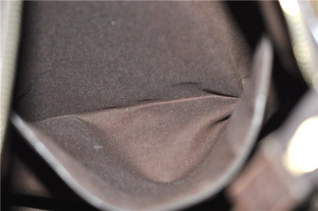 Authentic GUCCI Abbey Shoulder Hand Bag GG Canvas Leather 153025 Brown 1872G