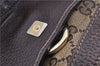Authentic GUCCI Abbey Shoulder Hand Bag GG Canvas Leather 153025 Brown 1872G