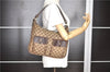 Authentic GUCCI Abbey Shoulder Hand Bag GG Canvas Leather 153025 Brown 1872G