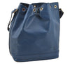 Authentic Louis Vuitton Epi Noe Shoulder Drawstring Bag Blue M44005 LV 1872I