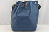Authentic Louis Vuitton Epi Noe Shoulder Drawstring Bag Blue M44005 LV 1872I