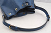 Authentic Louis Vuitton Epi Noe Shoulder Drawstring Bag Blue M44005 LV 1872I