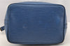 Authentic Louis Vuitton Epi Noe Shoulder Drawstring Bag Blue M44005 LV 1872I