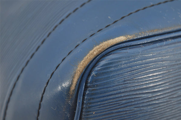 Authentic Louis Vuitton Epi Noe Shoulder Drawstring Bag Blue M44005 LV 1872I