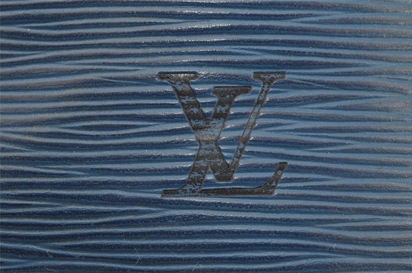 Authentic Louis Vuitton Epi Noe Shoulder Drawstring Bag Blue M44005 LV 1872I