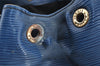 Authentic Louis Vuitton Epi Noe Shoulder Drawstring Bag Blue M44005 LV 1872I