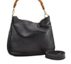 Authentic GUCCI Bamboo Vintage 2Way Shoulder Bag Leather Black Junk 1873G