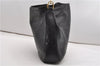 Authentic GUCCI Bamboo Vintage 2Way Shoulder Bag Leather Black Junk 1873G