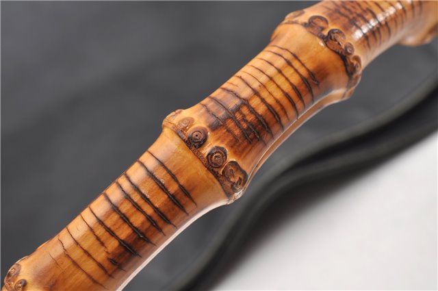 Authentic GUCCI Bamboo Vintage 2Way Shoulder Bag Leather Black Junk 1873G