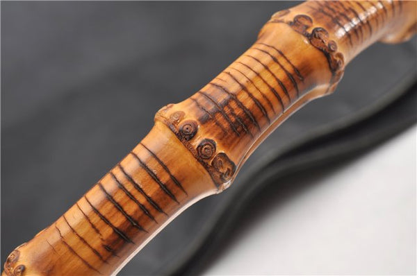 Authentic GUCCI Bamboo Vintage 2Way Shoulder Bag Leather Black Junk 1873G