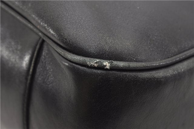 Authentic GUCCI Bamboo Vintage 2Way Shoulder Bag Leather Black Junk 1873G