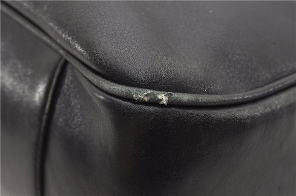 Authentic GUCCI Bamboo Vintage 2Way Shoulder Bag Leather Black Junk 1873G