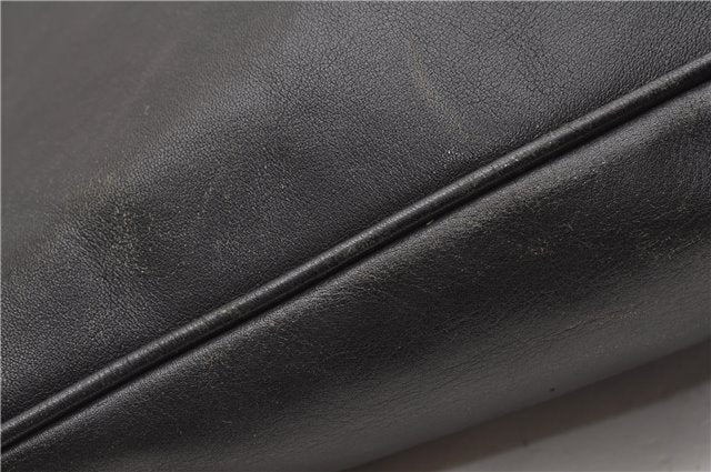 Authentic GUCCI Bamboo Vintage 2Way Shoulder Bag Leather Black Junk 1873G