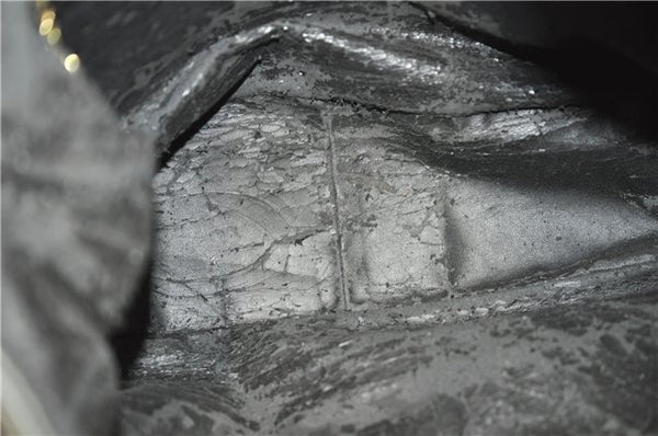 Authentic GUCCI Bamboo Vintage 2Way Shoulder Bag Leather Black Junk 1873G