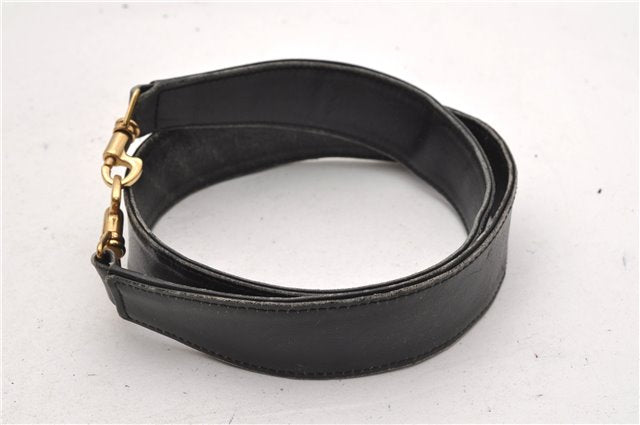 Authentic GUCCI Bamboo Vintage 2Way Shoulder Bag Leather Black Junk 1873G