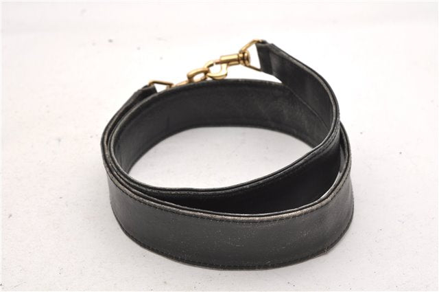 Authentic GUCCI Bamboo Vintage 2Way Shoulder Bag Leather Black Junk 1873G