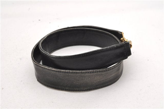 Authentic GUCCI Bamboo Vintage 2Way Shoulder Bag Leather Black Junk 1873G