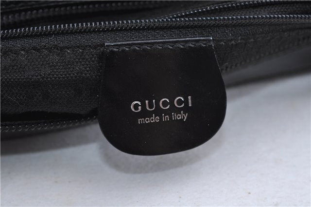 Authentic GUCCI Bamboo Shoulder Bag Nylon Leather Black 1875D