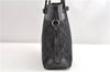 Authentic GUCCI Vintage Shoulder Tote Bag GG Canvas Leather 107757 Black 1875G