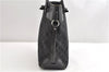 Authentic GUCCI Vintage Shoulder Tote Bag GG Canvas Leather 107757 Black 1875G