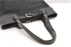 Authentic GUCCI Vintage Shoulder Tote Bag GG Canvas Leather 107757 Black 1875G
