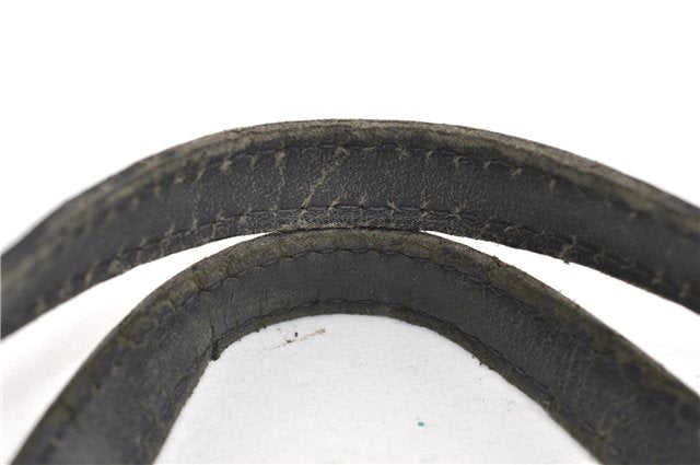 Authentic GUCCI Vintage Shoulder Tote Bag GG Canvas Leather 107757 Black 1875G