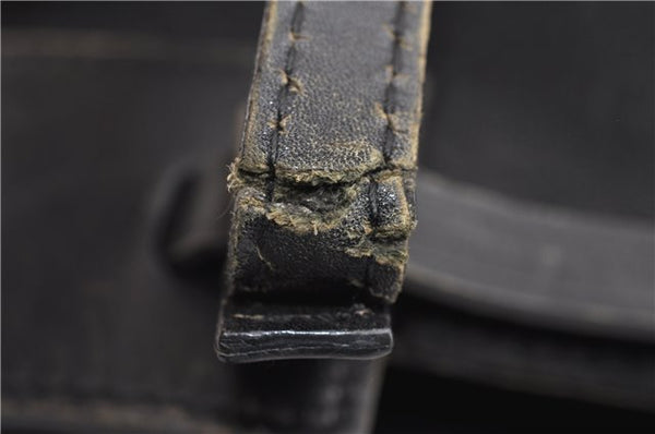 Authentic GUCCI Vintage Shoulder Tote Bag GG Canvas Leather 107757 Black 1875G