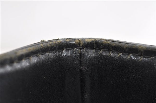 Authentic GUCCI Vintage Shoulder Tote Bag GG Canvas Leather 107757 Black 1875G