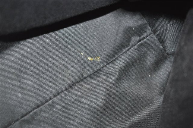 Authentic GUCCI Vintage Shoulder Tote Bag GG Canvas Leather 107757 Black 1875G