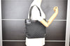 Authentic GUCCI Vintage Shoulder Tote Bag GG Canvas Leather 107757 Black 1875G