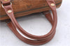 Authentic MCM Visetos Leather Vintage Hand Bag Purse Brown 1876D