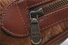 Authentic MCM Visetos Leather Vintage Hand Bag Purse Brown 1876D