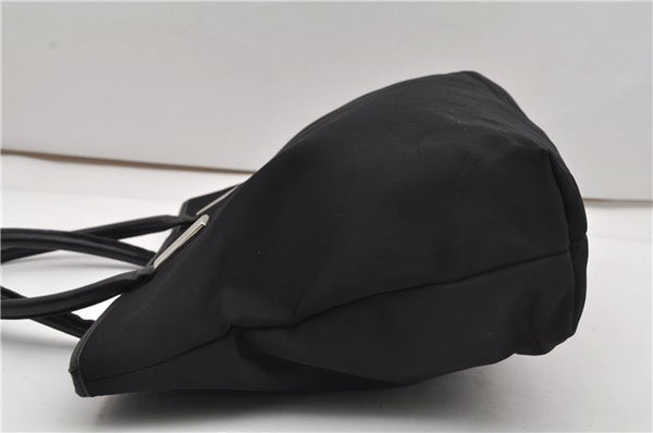 Authentic GUCCI Vintage Shoulder Tote Bag Nylon Leather Black 1876G