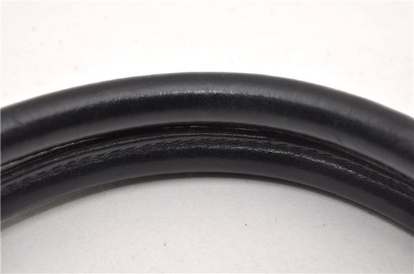 Authentic GUCCI Vintage Shoulder Tote Bag Nylon Leather Black 1876G