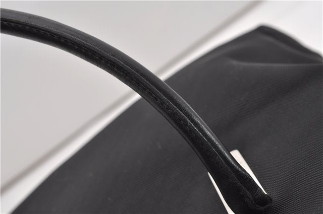 Authentic GUCCI Vintage Shoulder Tote Bag Nylon Leather Black 1876G