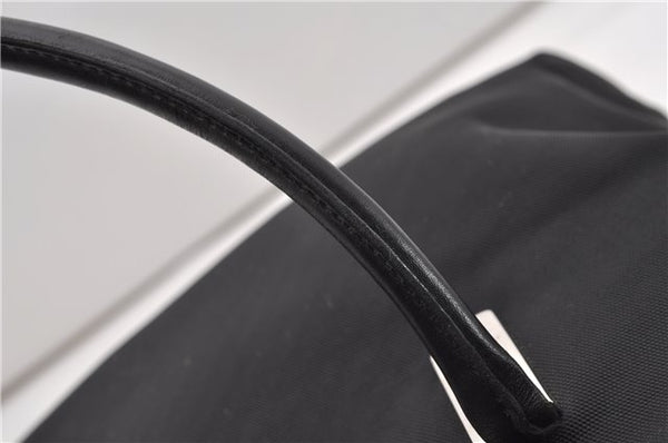 Authentic GUCCI Vintage Shoulder Tote Bag Nylon Leather Black 1876G