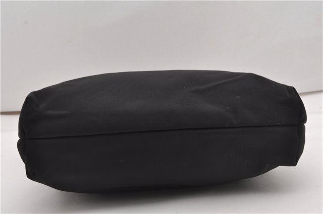 Authentic GUCCI Vintage Shoulder Tote Bag Nylon Leather Black 1876G